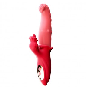 MizzZee - Sophia Tongue Licking Vibrating Wand (Chargeable - Red)